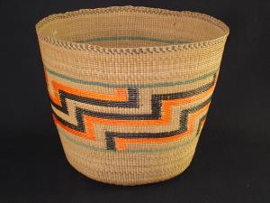 A Tlingit phoychrome basket